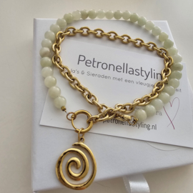 Complete set 50/50 beads ketting
