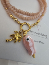 Roze Miyuki boeislot ketting