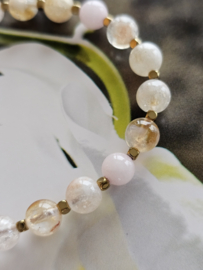 Golden Healer & Rozenkwarts happy BlessingMala 6mm