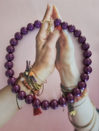 Kauwgomballen ketting L Aubergine