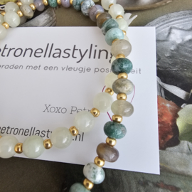 Greeny Wispers | Agaat en Calciet
