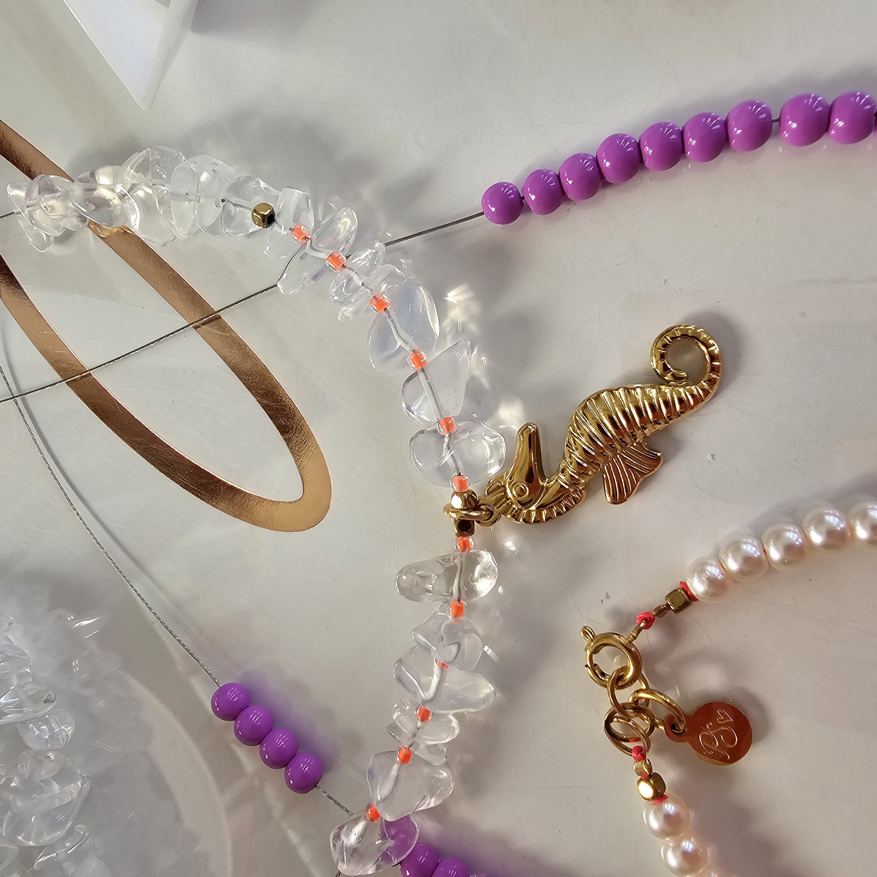 Pearly beach ketting creëren | euro 35,-