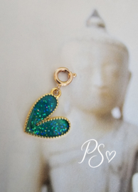 Klikbedel Glitter hart