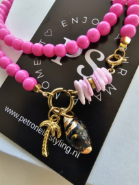 Pink beach ketting compleet