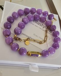 Messagbox Chalcedoon bollenketting