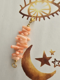 Connectie bedel bamboo koraal peach