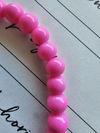 Hot Pink 50/50 beads Gold