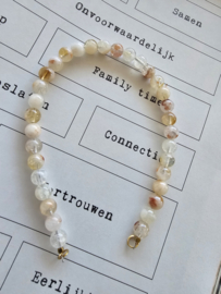 Limoniet kwarts 50/50 beads connectie stuk