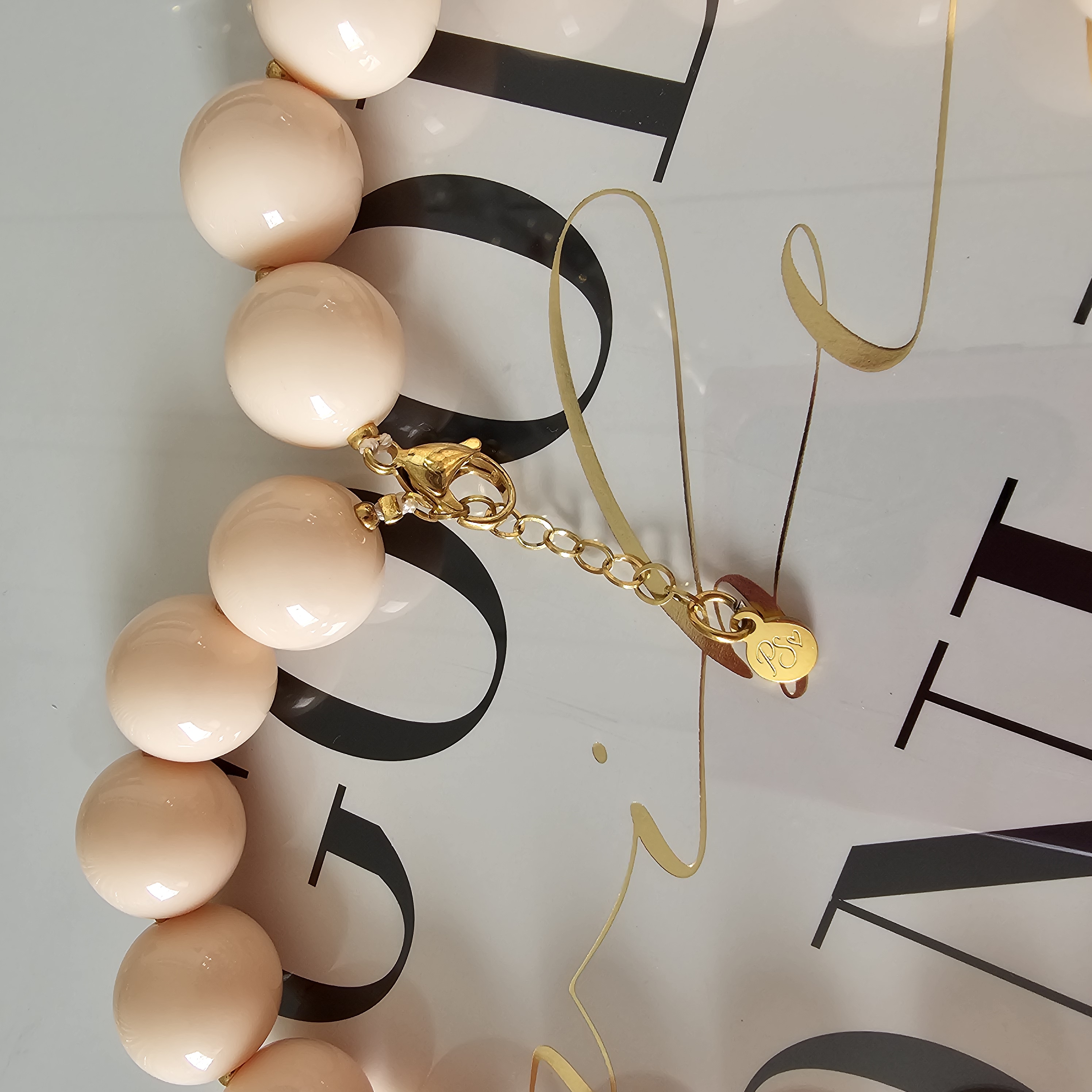Kauwgombal ketting boter Geel