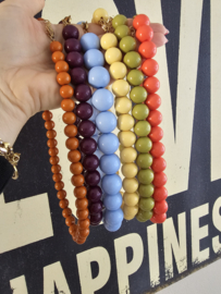Kauwgomballen ketting L Aubergine