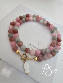Jade 6mm bolletjes ketting
