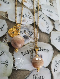 Zonnesteen ketting stainless steel