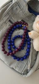 Kauwgombal ketting koning Blauw