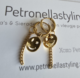 Little Smiley oorbellen goud