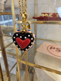 Ketting Lampwork hart