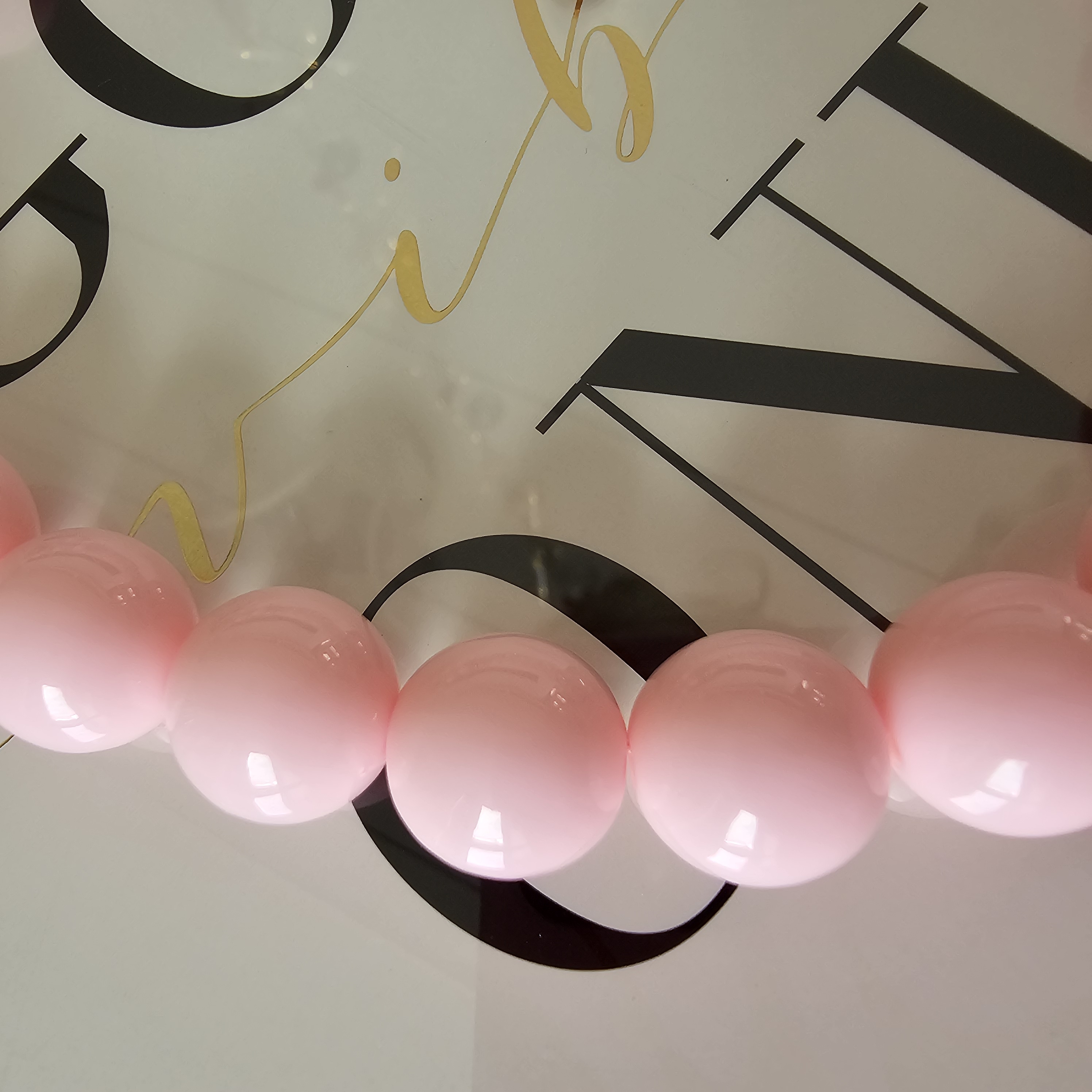 Kauwgombal ketting zacht Roze