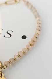 Abrikoos Maansteen | Duo Essence armband