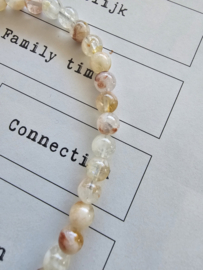 Limoniet kwarts 50/50 beads connectie stuk