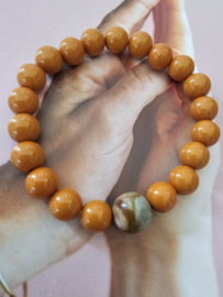 Acryl met Polychroom Jaspis armband