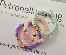 Setje van drie elastische ringetjes