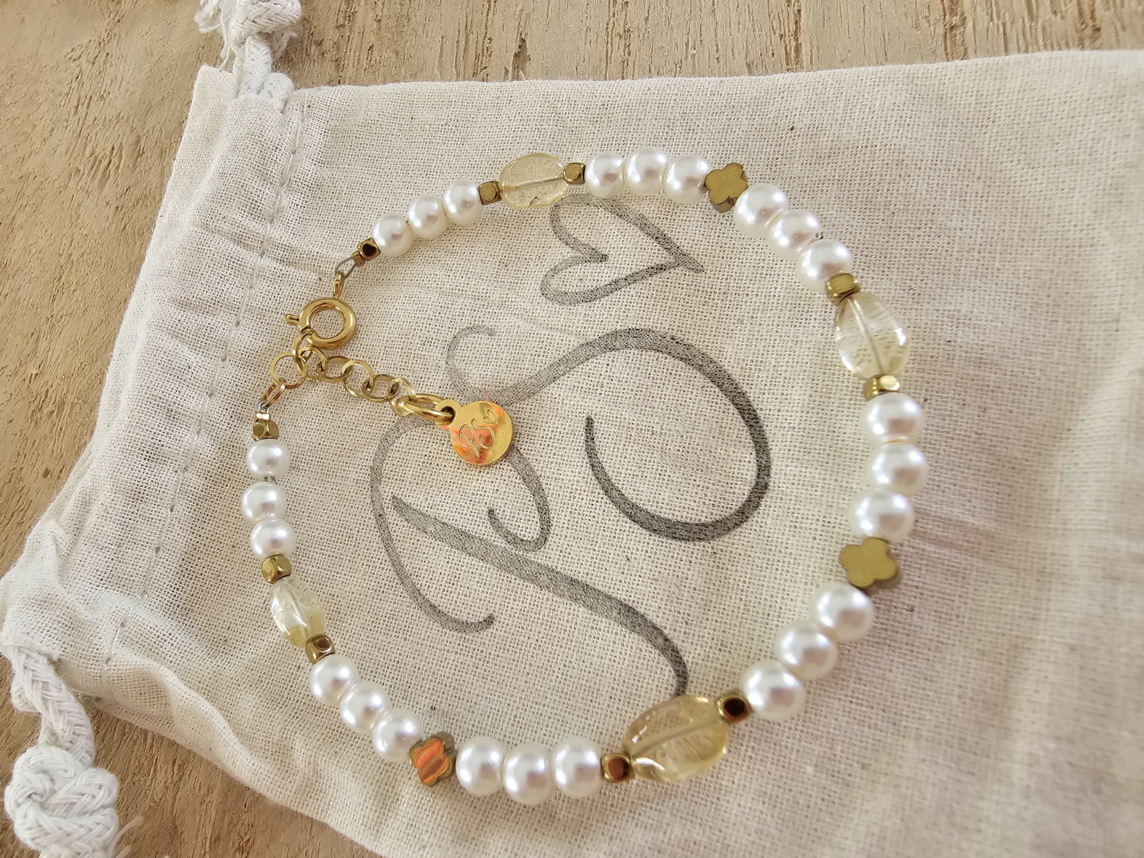 Citrien armbandje Parellook