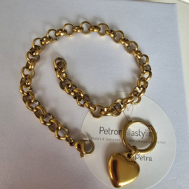 Schakeldeel stainless steel voor bij 50/50 beads