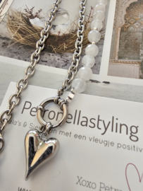 Basis connectie ketting met boeislot (edelstaal zilver)