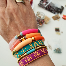 De Trend!! Tube armbanden op elastiek