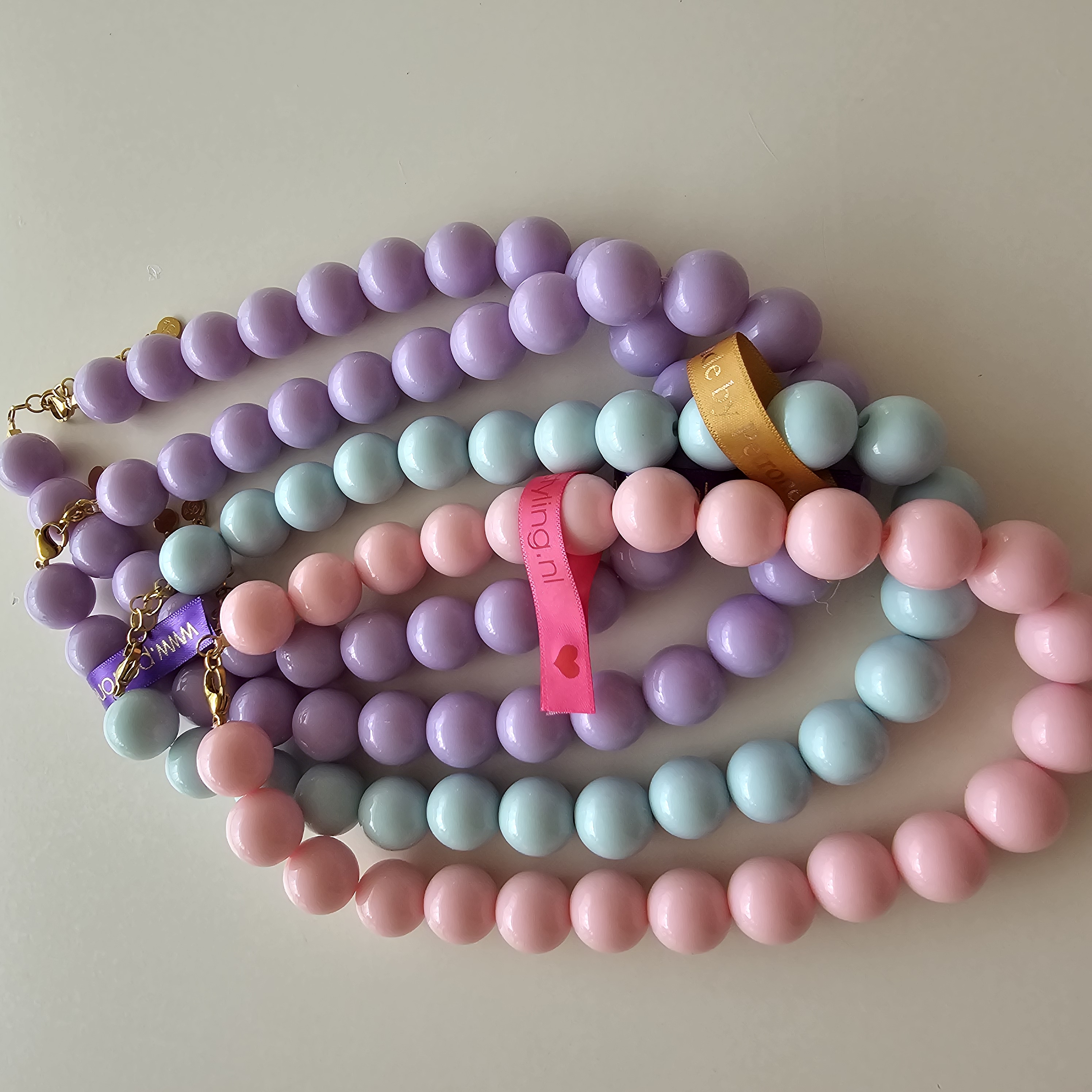 Kauwgombal ketting (nieuwe kleuren)