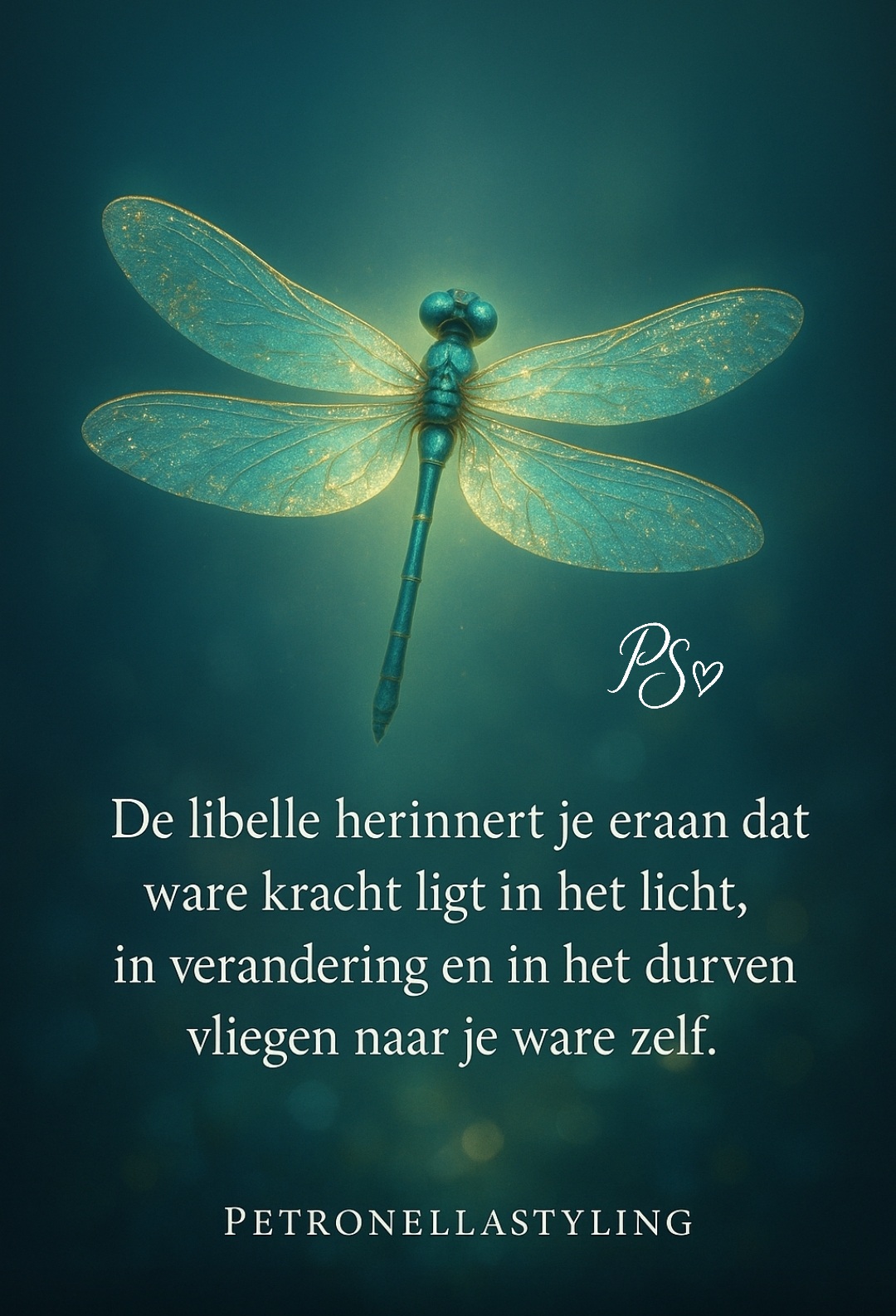 Libelle met Rozenkwarts oorbellen