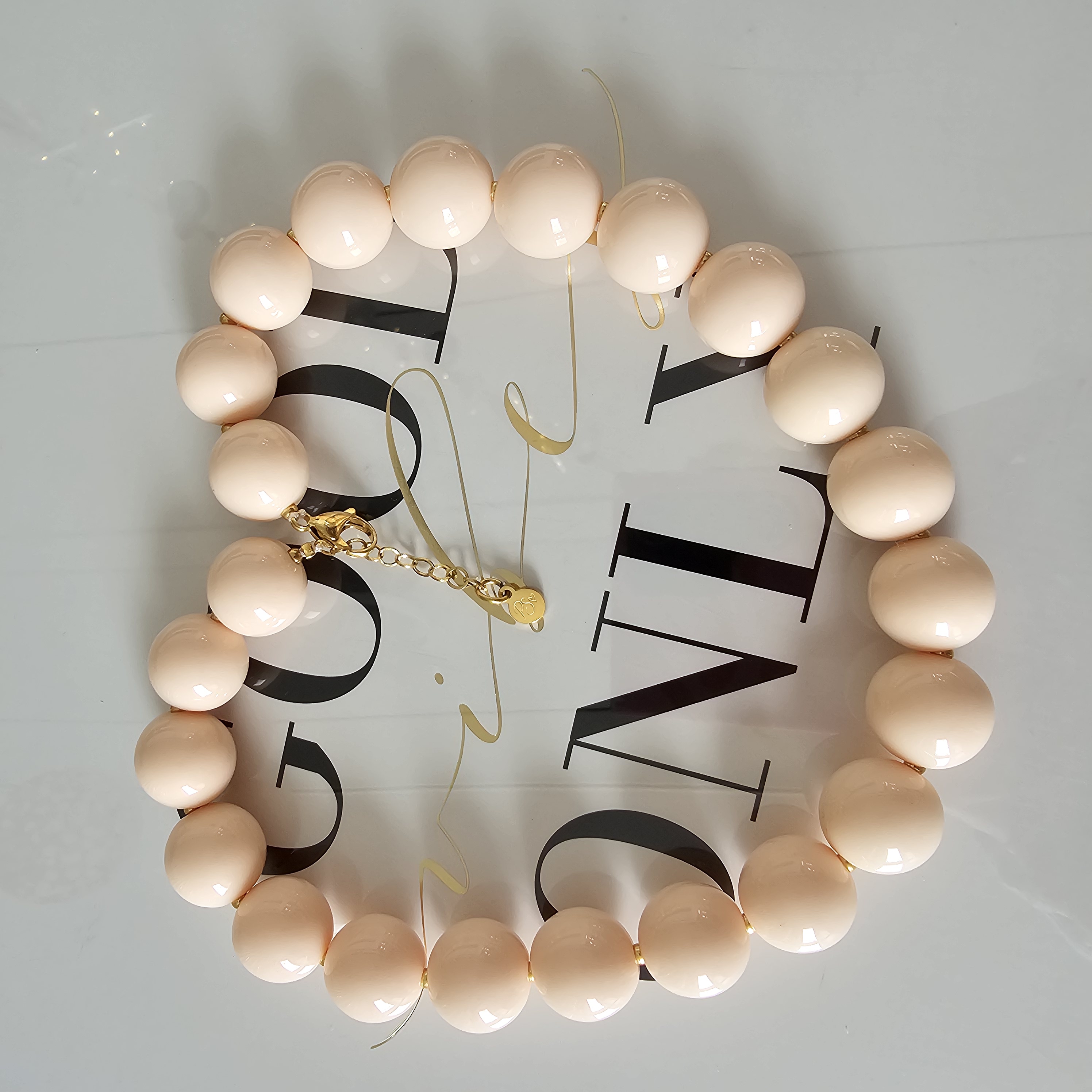Kauwgombal ketting boter Geel