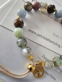 Agaat en Angeliet BlessingMala 8mm