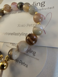 Agaat, Amazoniet & Maansteen BlessingMala  8mm