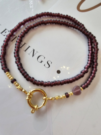 Boeislotketting aubergine