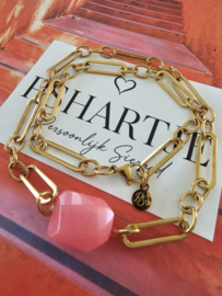 Connect-it ketting  XL Paperclip Agaat