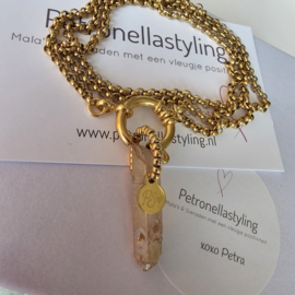 JUDITH | Boeislot ketting lang met angel Aura hanger