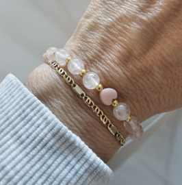 Rozenkwarts & Andes Opaal happy BlessingMala 6mm