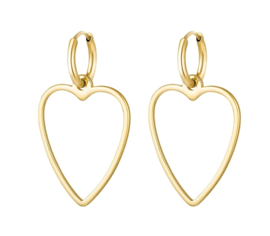 Heart gold plated Stainless steel