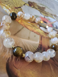 Golden Healer & Tijgeroog BlessingMala 8mm