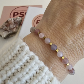 Rozenkwarts Toermalijn armbandje