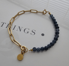 Blauwe Saffier | Duo Essence armband