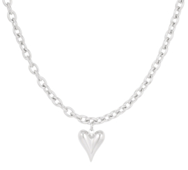 Basis connectie ketting met boeislot (edelstaal zilver)