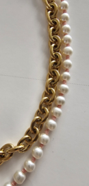 Parellook ketting met Rozenkwarts hart