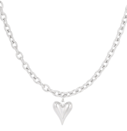 Opgeblazen hart ketting