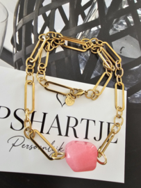 Connect-it ketting  XL Paperclip Agaat