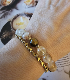 Golden Healer & Tijgeroog BlessingMala 8mm