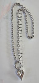 Basis connectie ketting met boeislot (edelstaal zilver)