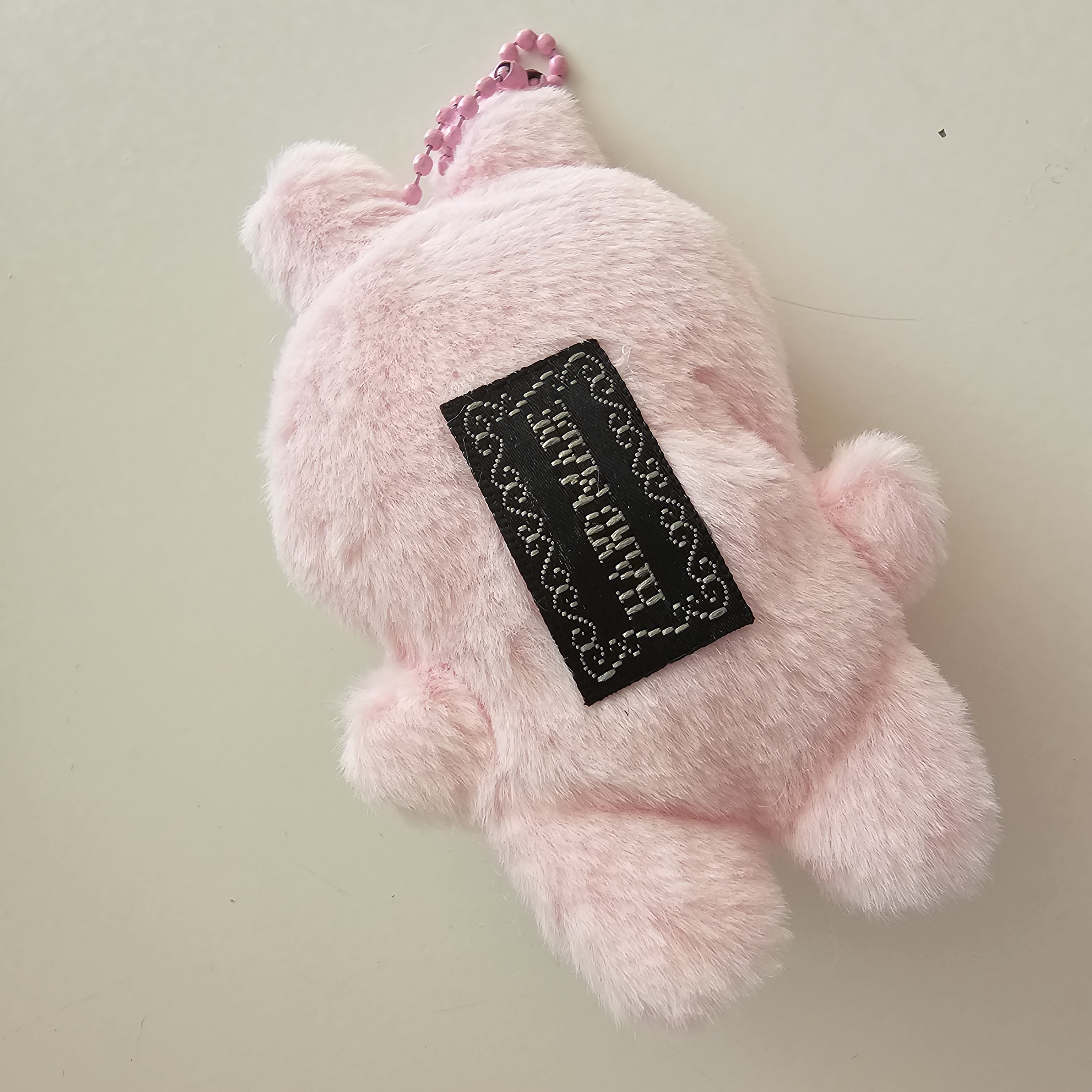 Sleutelhanger #Lafufu roze met strik