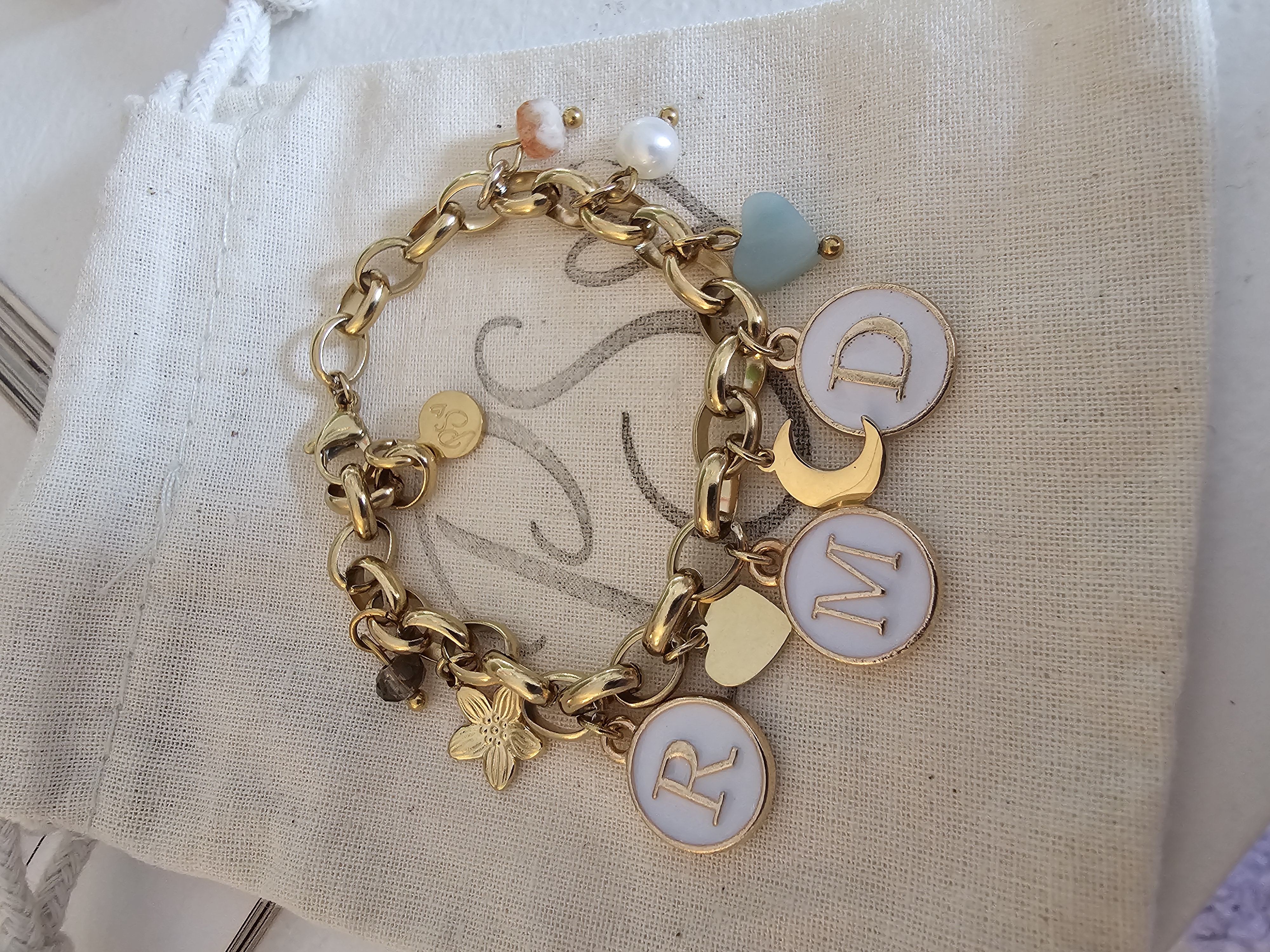 Initialen Bedel armband