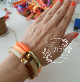 De Trend!! Tube armbanden op elastiek